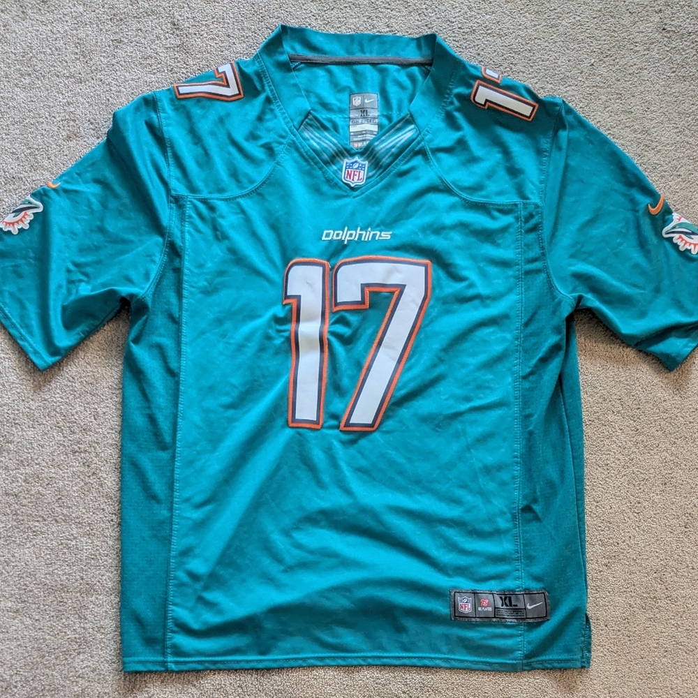 MIAMI DOLPHINS NIKE NFL ON FIELD EMBROIDERED TANNEHILL #17 FOOTBALL JERSEY SZ XL